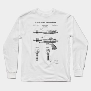 Laser Gun Toy Patent Black Long Sleeve T-Shirt